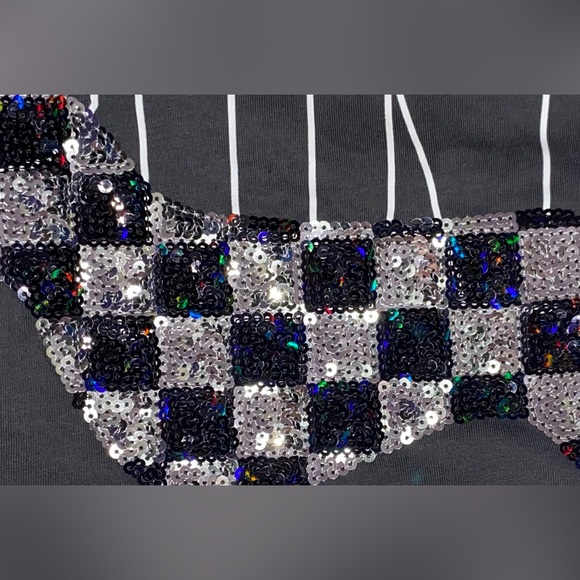 Victoria’s Secret Pink tee pink Bling dog campus  tee pink sequin dog holo gray - Picture 2 of 9